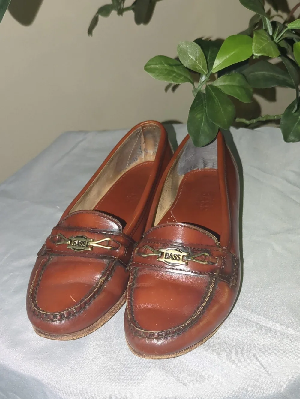 Vintage 80s Bass Women’s Brown Leather Penny Loafers